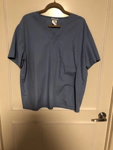 Light Blue Scrub Top - Picture 1 of 2