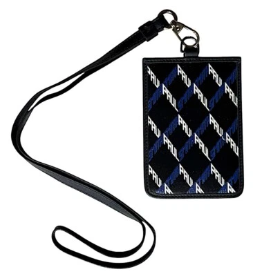 Paul Smith Cartera de Cuero Portatarjetas Negro Geo Logo Firma Cordón Nuevo Foto 1 de 4