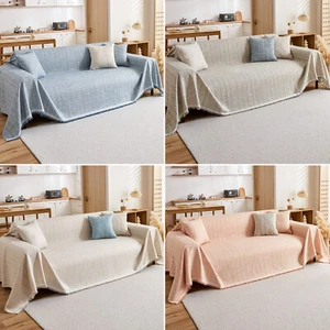 Jacquard Couch Cover w/Tassel Non Slip Throw Blanket Sofa Protector for Pet Kids - Picture 1 of 39