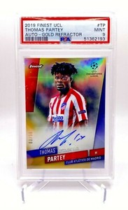2019 Thomas Partey Topps Finest Gold Atletico Madrid Autographed 3/50 HGA 9 MINT