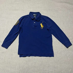 Polo Ralph Lauren Shirt Boy's 5 Big Pony Long-Sleeve Rugby Polo Preppy - Picture 1 of 10