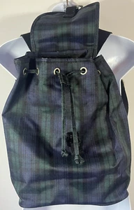 Zaino vintage Ralph Lauren Polo verde a quadri blackwatch tartan - Foto 1 di 14