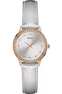 GUESS W0648L11,Ladies Dress,Stainless Steel,Rose-Tone,Crystal Accented Bezel - Picture 1 of 2