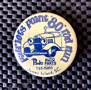 PATRIOTS POINT 1980 VARILLA PINBACK BOTÓN JAMES ISLAND, S.C. 2 1/4" NUEVO DE LOTE ANTIGUO - Imagen 1 de 2