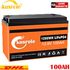 12V 100Ah Lithium Batterie LiFePO4 Akku BMS für Wohnmobil Solarbatterie RV Boot 