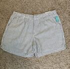 Maurices Shorts Womens Plus 20W Black Striped Linen Blend Pockets Pull On Nwt