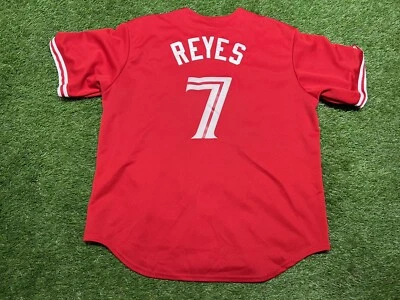 CAMISETA DE BÉISBOL MAJESTUOSA JOSE REYES TORONTO BLUE JAYS DÍA DE CANADÁ Talla XL Foto 1 de 4