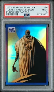 2022 Star Wars Galaxy Tusken Raider al tramonto rifrattore viola /25 PSA 9 #26 - Foto 1 di 2