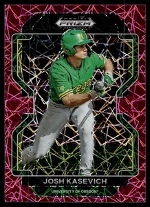 2022 Panini Prizm Draft Picks Neon Pink Velocity #PDP60 Josh Kasevich - Picture 1 of 2