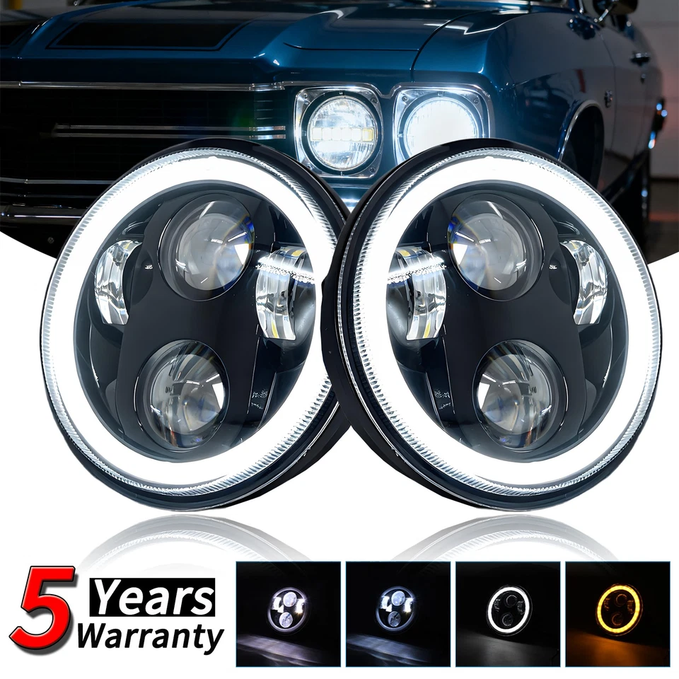 Faros LED de haz alto/bajo DRL para Austin Marina 1973-1974 5-3/4 5,75" pulgadas Foto 1 de 4