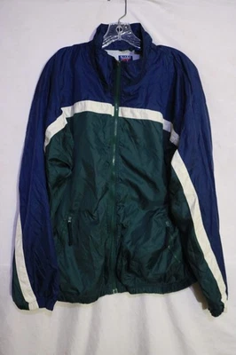 Vintage River Trader Sport Blue/Green Windbreaker Adult Size Large - Image 1 of 4