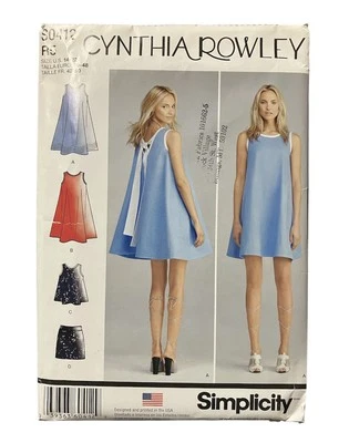 Simplicity Cynthia Rowley Tent Dress Skirt Top Pattern 1105 S0412 Size 14 - 22 - Image 1 of 4