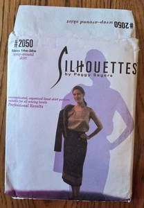 Silhouettes Sizes 14W-28W By Peggy Sagers #2050 Wrap-Around Skirt Uncut - Picture 1 of 3