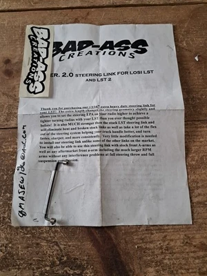 RARO Enlace de dirección Losi LST LST2 de Bad Ass Creations 🔥 🔥 +3/16" Foto 1 de 4