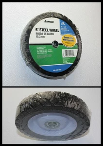 NEW Arnold 6x1.5 Steel Offset Wheel 50LB Load Max Diamond Tire Tread490-320-0001 - Picture 1 of 4