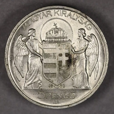 1939 Hungary Silver 5 Pengo - Image 1 of 2