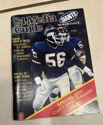 Guía de medios de los New York Giants 1984 Foto 1 de 2