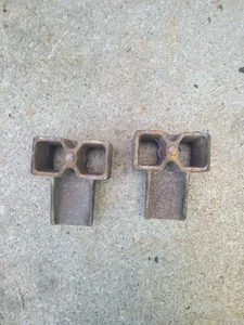 1994-2002 Dodge Ram 2500 3500 Rear Leaf Spring Blocks 4x4 4wd Perches Pair Set - Foto 1 di 5