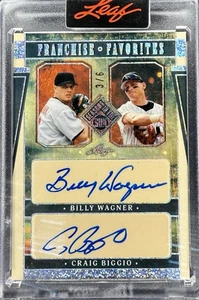 2025 Leaf Franchise Favorites Wagner & Biggio Dual Auto /6 - Picture 1 of 2