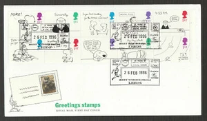 Gran Bretaña Grande-Bretaña FDC 1996 - SELLOS DE SALUDO DIBUJOS ANIMADOS Leeds - Imagen 1 de 1