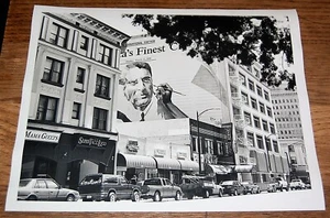 Vintage 14"x11" Photographic B&W Print of Large Mural on Sixth Ave San Diego, CA - Picture 1 of 6