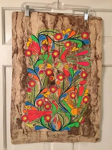 Vintage Mittelamerikanischer Klassiker Retro handbemalt auf Kork - 4er Set - Bild 1 von 6