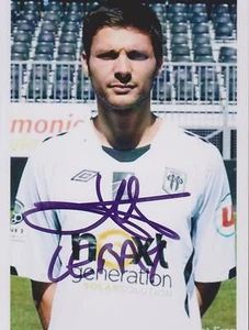 FOOTBALL   PHOTO  DAVID  LERAY SCO ANGERS  SIGNATURE ORIGINALE  - Picture 1 of 1