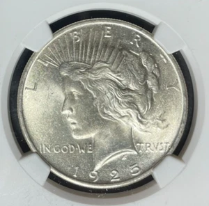 1925 DOLLARO ARGENTO PACE ~ NGC - MS 63 ~BELLA MONETA ~ REF#33-045 - Foto 1 di 4