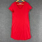 Blue Illusion Dress Womens Small Red T Shirt V Neckline Occasion Event Ladies