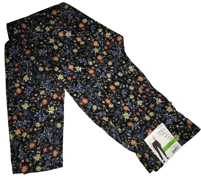 FLORAL JEGGINGS NEW XS 0/2 HI RISE STRETCH FITTED DENIM TIME & TRU - Image 1 of 4