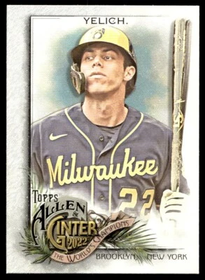 2022 Topps Allen & Ginter Christian Yelich Milwaukee Brewers #74 - Image 1 of 2