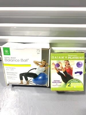 GAIAM BOLA DE EQUILIBRIO CORPORAL TOTAL 75 cm/Gaian Pilates Kit Principiante’s Foto 1 de 3