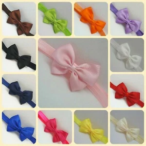 Baby Girl Bow Headband Hairband Infant New-born Toddler Elastic Hair Accessory - Picture 1 of 13