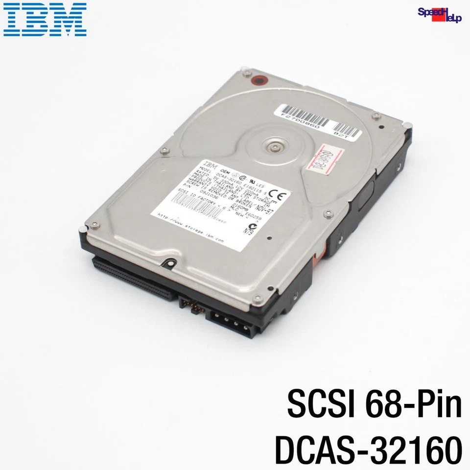 Disco rígido IBM DCAS-32160 2160MB 2.1GB SCSI 68-PIN POL HDD - Imagem 1 de 3
