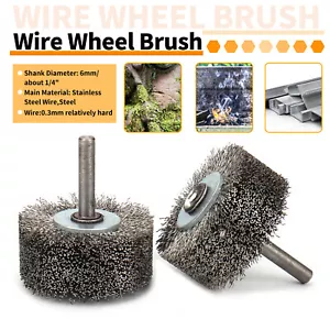 1/4/6Pcs 50MM Stainless Steel Wire Wheel Brush 1/4" Shank Die Grinder or Drill - Picture 1 of 20