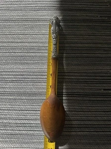 Vintage Web Sterling Silver Handle Wooden Spoon 10” 925 - Picture 1 of 6