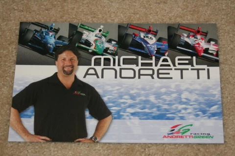 2009 Michael Andretti "Andretti Green Racing" Honda Dallara Indy Car postcard Cover
