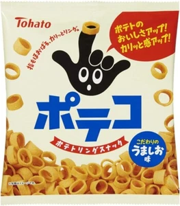 Tohato Potato Chips Ring Poteco Poteko Salt Taste Crispy Snack Food Japanese 67g - Picture 1 of 9