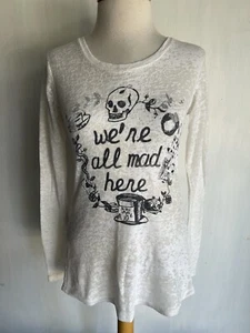 ALICE IN WONDERLAND (2006) Official "We’re All Mad Here" Burnout T-Shirt Medium - Picture 1 of 5