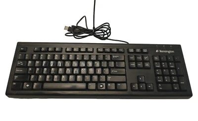 Kensington Spill-Proof Slim Keyboard Wired K64370A USB/PS2 Black PlayStation PS4 - Image 1 of 4