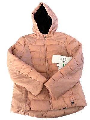 Spyder Girls Clara Short Puffer Jacket Misty Rose Size Large SPFEM27S-680 - Image 1 of 4