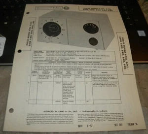 PHILCO AM RECEIVER WITH ELECTRIC CLOCK  - 7 MODELS (SAMS PHOTOFACT 351-14) - Picture 1 of 1