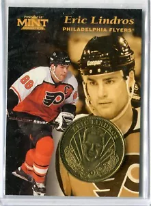 Tarjeta y moneda de bronce Pinnacle Mint Eric Lindros 1996-97 muestra promocional #3 de 30 - Imagen 1 de 1