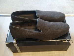 Ask The Missus Men's Brown Herringbone Alpha Loafers Size UK12 EU46 RRP £69 - Picture 1 of 6