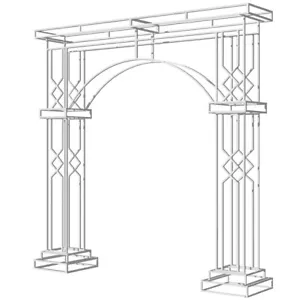 XXL Rosenbogen Rankgitte Metall Rankhilfe Torbogen Garten Pergola Spalier Weiß - Bild 1 von 6