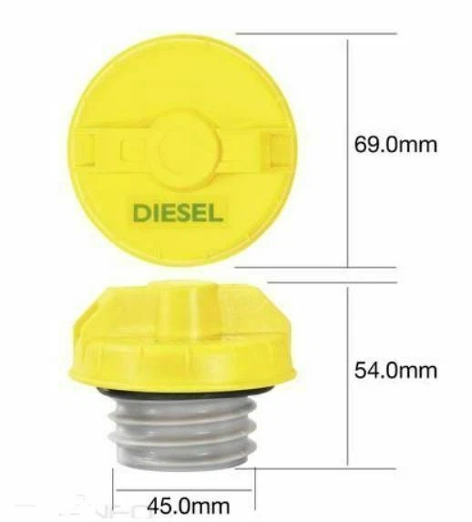 Tridon Diesel Fuel Cap - Yellow (TFNL234D)