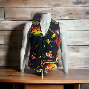 Planet Hollywood Vest Uniform Multicolor Size S/M Unisex Vintage - Picture 1 of 7