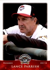 2014 Erie Seawolves Grandstand #22 Lance Parrish 1984 Detroit Tigers Card