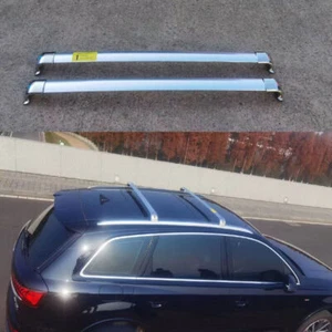 2Pcs Stainless Steel Roof Racks Cross Bars Crossbars Fits for Audi Q7 2016-2025 - Picture 1 of 6