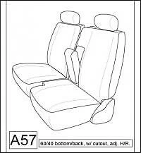 Cubiertas de asiento divididas delanteras 60/40 tracción en las 4 ruedas para camioneta Toyota XCab 1992-1995 Foto 1 de 2